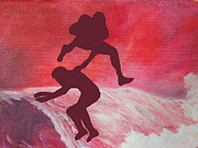 The Rolling Crimson Tide Painting by ML McCormick The Rolling Crimson Tide Painting by ML McCormick