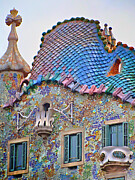The rooftop of Casa Batllo from Paseo de Gracia Photograph by Stefano Senise