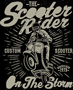 The Scooter Rider Digital Art by Jacob Zelazny