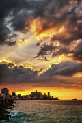 The sky above the Malecon of Havana Photograph by Micah Offman