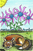 The Sleeping Fox Painting by Christina Wedberg