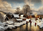 The snowy countryside Digital Art by Samuel HUYNH