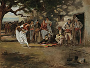 The Spanish Dance Painting by Charles Marion Russell