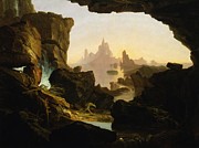 The Subsiding of the Waters of the Deluge Drawing by Thomas Cole American