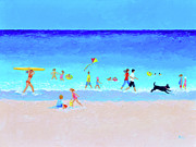 Beach Painting, The Sunday Beach Parade Painting by Jan Matson
