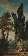 The Swing Drawing by Hubert Robert French