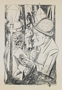 The Way Home Drawing by Max Beckmann