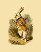 the white rabbit from Alice in Wonderland Digital Art by Madame Memento