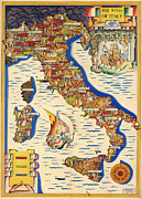Umberto Zimelli - The Wines of Italy - 1933 Digital Art by Vintage Map