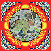 The Year of the Mouse Painting by Tom Dashnyam Otgontugs