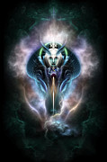 Thera The Ethereal Queen Fractal Art Portrait Painting by Rolando Burbon