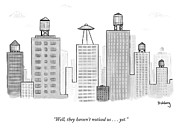 They Haven't Noticed Us Drawing by Avi Steinberg