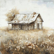 This Little Cabin Painting by Tina LeCour This Little Cabin Painting by Tina LeCour