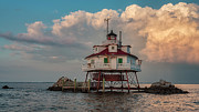 Thomas Point Light Photograph by Robert Fawcett