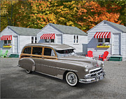 Three Cabins And A '52 Chevy Photograph by Ron Long