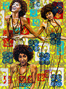 Three Phases Of She Painting by Clayton Singleton Three Phases Of She Painting by Clayton Singleton