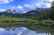 Three Sisters Panorama Reflection Photograph by Dan Sproul Three Sisters Panorama Reflection Photograph by Dan Sproul