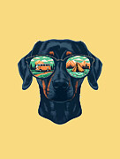 Through a Dog's Eyes, Reflections of Adventure Digital Art by Mounir Khalfouf