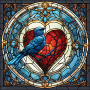Tiffany Bluebird Digital Art by Greg Joens