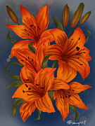 Tiger Lilies Painting by Becky Herrera Tiger Lilies Painting by Becky Herrera