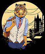 Tiger Man Digital Art by Jacob Zelazny