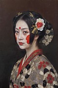 Timeless Allure of the Hidden Geisha Digital Art by Samuel HUYNH