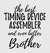 Timing Device Assembler Brother Funny Gift Idea for Sibling Gag Inspiring Joke The Best And Even Better Digital Art by Jeff Creation