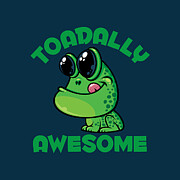 Toadally Awesome Happy Cartoon Toad Digital Art by John Schwegel