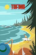 Tofino Travel Poster Painting by Sassan Filsoof