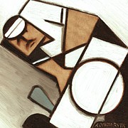Tommervik Geometric Golf Chip Shot Art Print Painting by Tommervik
