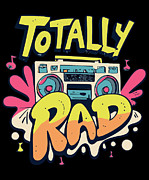 Totally Rad Retro 80s Boombox Digital Art by Flippin Sweet Gear