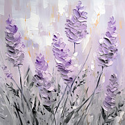 Touch of Gray in Lavender - Lavender Flowers Art - Lavender Abstract Art Painting by Lourry Legarde Touch of Gray in Lavender - Lavender Flowers Art - Lavender Abstract Art Painting by Lourry Legarde