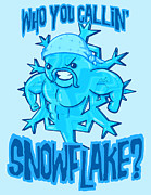 Tough Snowflake Drawing by Ludwig Van Bacon