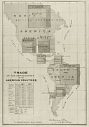 Trade of the United States with American Countries 1887 1897 historical map in sepia Photograph by Toby McGuire Trade of the United States with American Countries 1887 1897 historical map in sepia Photograph by Toby McGuire