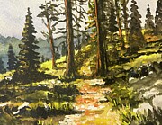 Trail In The Woods Painting by Larry Whitler