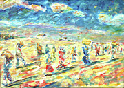 Train Stopping for Amartithi Painting by Pete Caswell