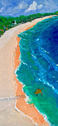 Tranquil Turtle Beach Painting by Victoria Plut