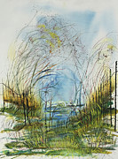 View On the Beach Painting by Catherine Ludwig Donleycott