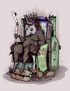 Trash King Drawing by Ludwig Van Bacon