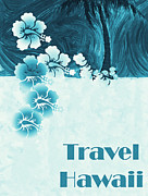 Travel Hawaii Vintage Poster Ocean Blue  Photograph by Carol Japp