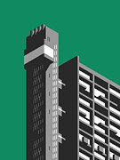 Trellick Tower London Brutalist Architecture - Forest Digital Art by Organic Synthesis