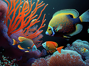 Tropical Fish and Coral Wall Art Digital Art by Shanina Conway Tropical Fish and Coral Wall Art Digital Art by Shanina Conway