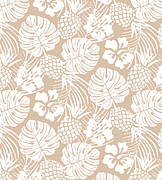 Tropical leaf pattern Digital Art by Johanna Virtanen