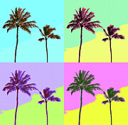 Tropical Palm Trees Pop Art  Digital Art by Shelli Fitzpatrick