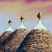 Trulli Cones - Square - Desert Sand Photograph by Elvira Peretsman Trulli Cones - Square - Desert Sand Photograph by Elvira Peretsman