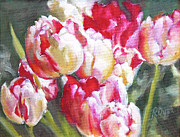 Tulips from the Market Painting by Roxanne Dyer