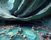 Turquoise Cave Digital Art by Eris And AI Turquoise Cave Digital Art by Eris And AI