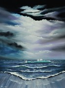Turquoise Wave Painting by Mary Scott