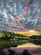 Twilight at Shelley Lake Painting by Joel Tesch