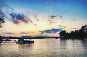Twilight on Lake Keowee Photograph by Amy Dundon